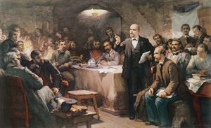 Intervensjonen av Vladimir Lenin (1870-1924) på den andre kongressen til R.S.D.R.P. i 1903